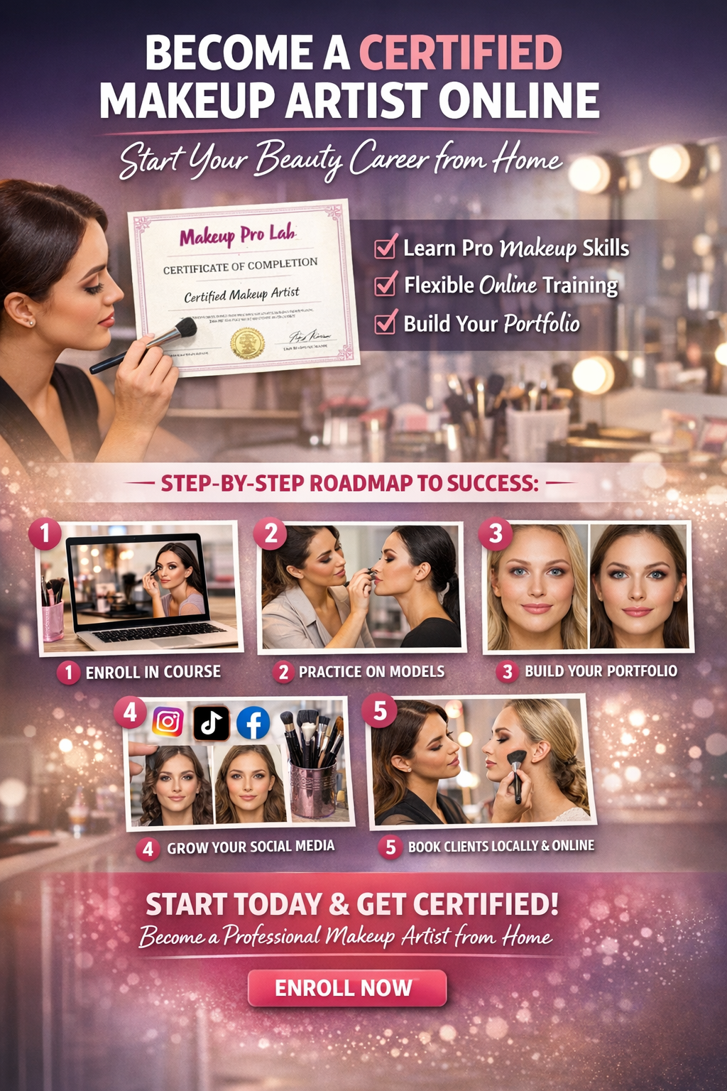 How to Become a Certified Makeup Artist Online in 2026 (Step-by-Step Guide)